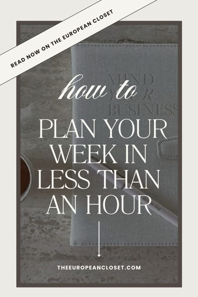 What if I told you you could plan your week in less than an hour? Being organized does not mean you have to plan for hours and hours and I'm here to show you how you can do it in as little time as possible.