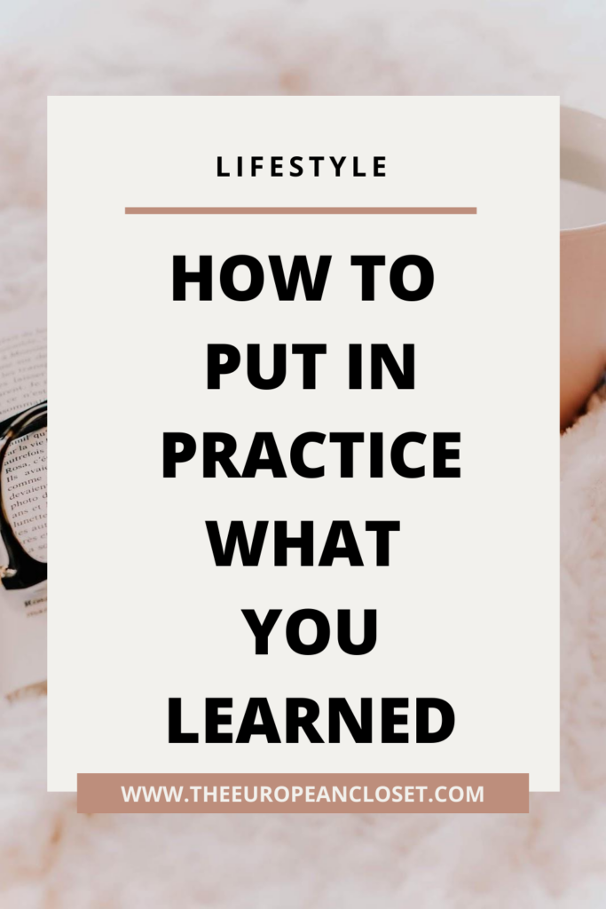 Today I'll show you a few easy steps you can take to make sure the things you learn are things that will actually help you and will be easy to implement into your life.