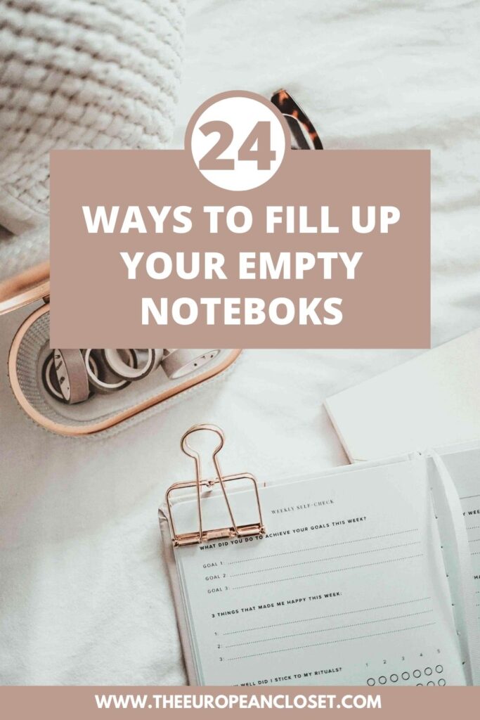 what about you never run out of ideas for what to do with your notebooks? Here's a list you can save to your Pinterest /phone of things you can do with your empty notebooks.