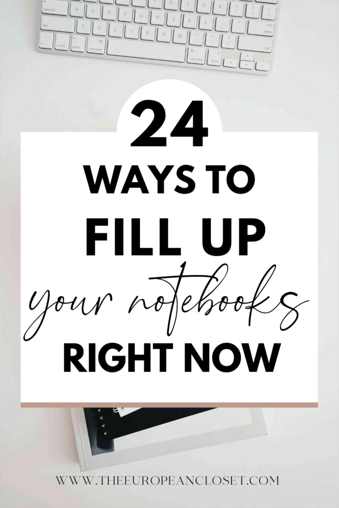 what about you never run out of ideas for what to do with your notebooks? Here's a list you can save to your Pinterest /phone of things you can do with your empty notebooks.