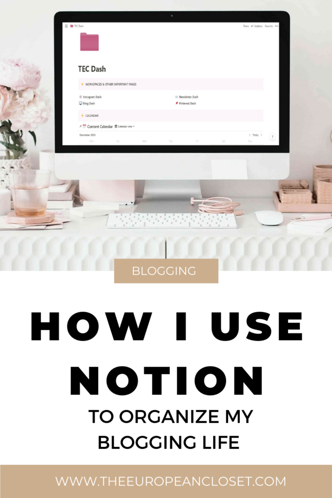 How I use Notion Pinterest Graphic