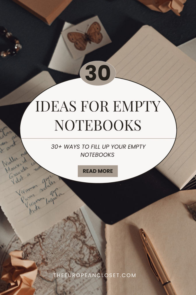 Looking for ways to fill up empty notebooks you have laying around your house? I got you (also, same). Here are 30 ways to use empty notebooks.