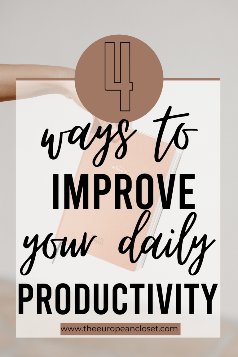 4 Ways To Improve Productivity In Your Daily Life 