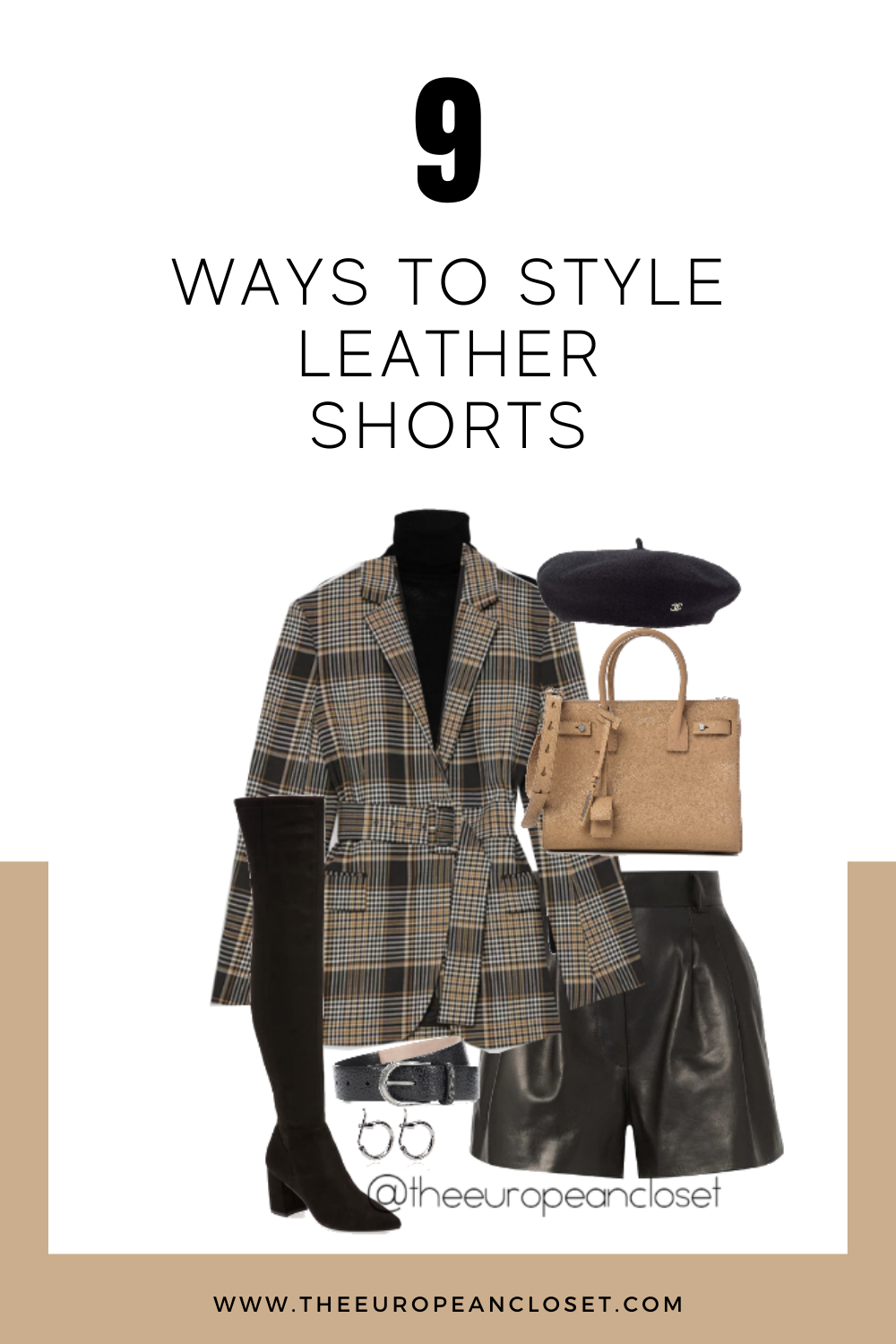 In today's post, I'm showing you 9 ways you can style leather shorts. They can be worn anywhere which makes them a great wardrobe staple!