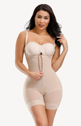 Firm tummy compression bodysuit shaper with butt lifter shapewear