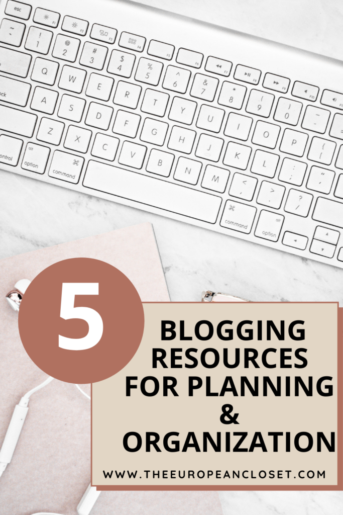 BLOGGING RESOURCES FOR PLANNING AND ORGANIZATION 1