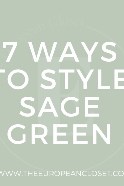 Sage green is probably the IT color this upcoming Spring/Summer. Styling green can be haunting so today I'm sharing 7 sage green outfit ideas