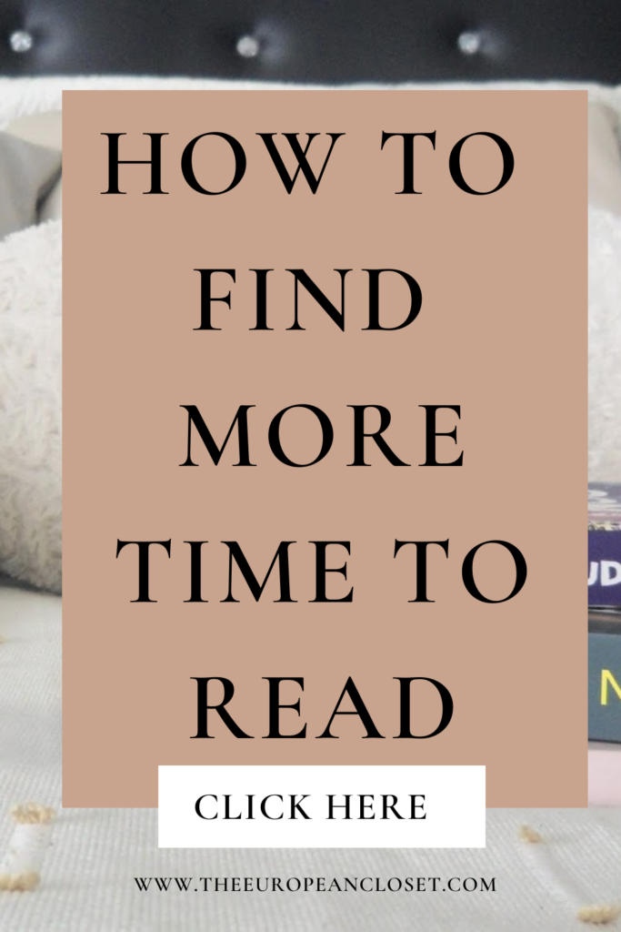 Do you love reading but just can't find the time to do it? Today I am sharing with you 4 tips of how to find time to read.