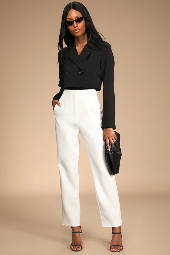 White pants 2025 outfit formal