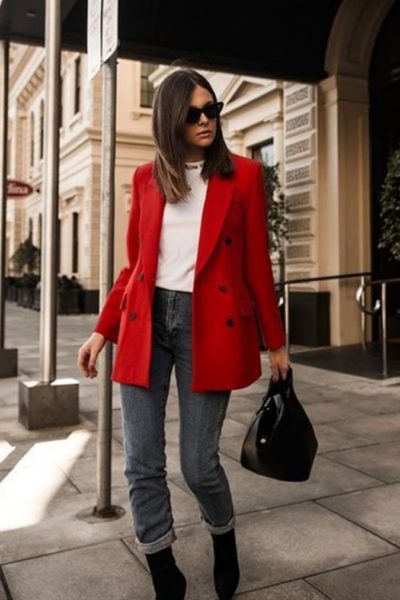 how to style a red blazer featured image