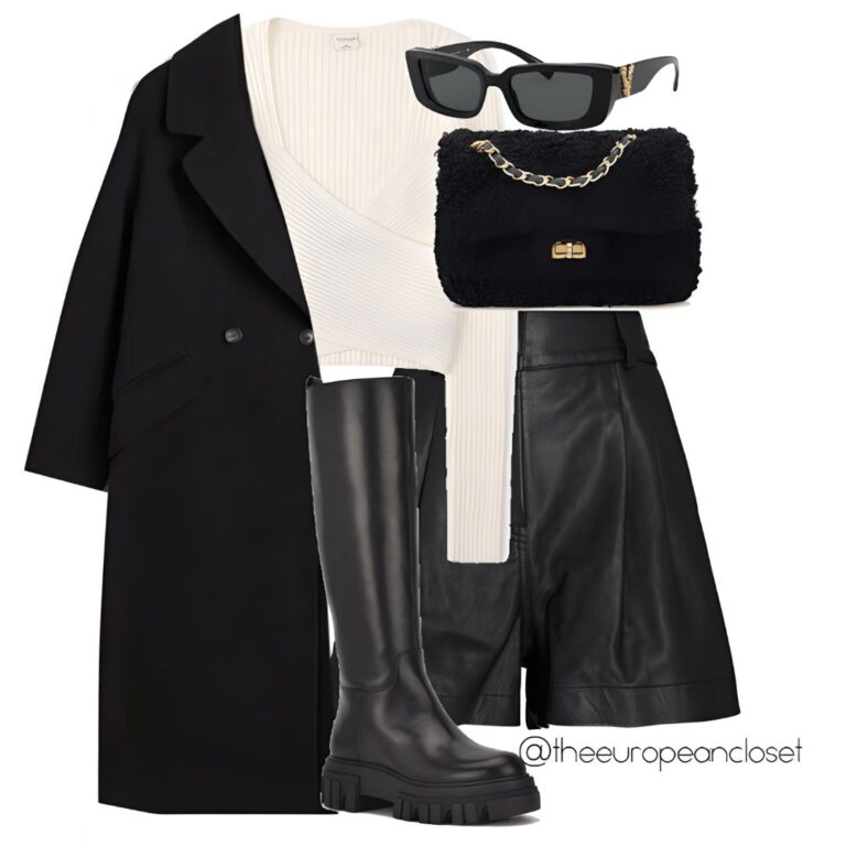 How To Wear A Black Coat: Black Coat Outfit Ideas | The European Closet