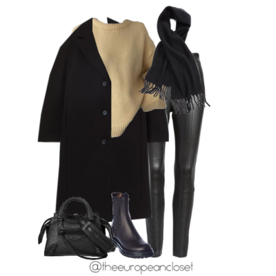 How To Wear A Black Coat: Black Coat Outfit Ideas | The European Closet