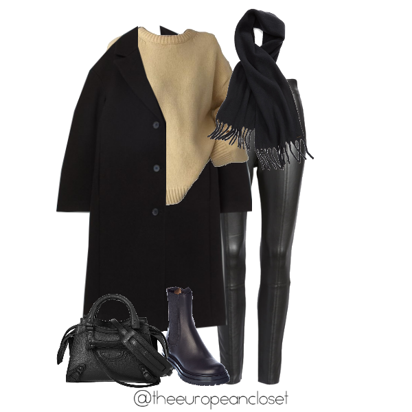 Long black coat outfit ideas sale