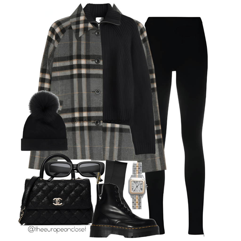 Winter outfit black and white