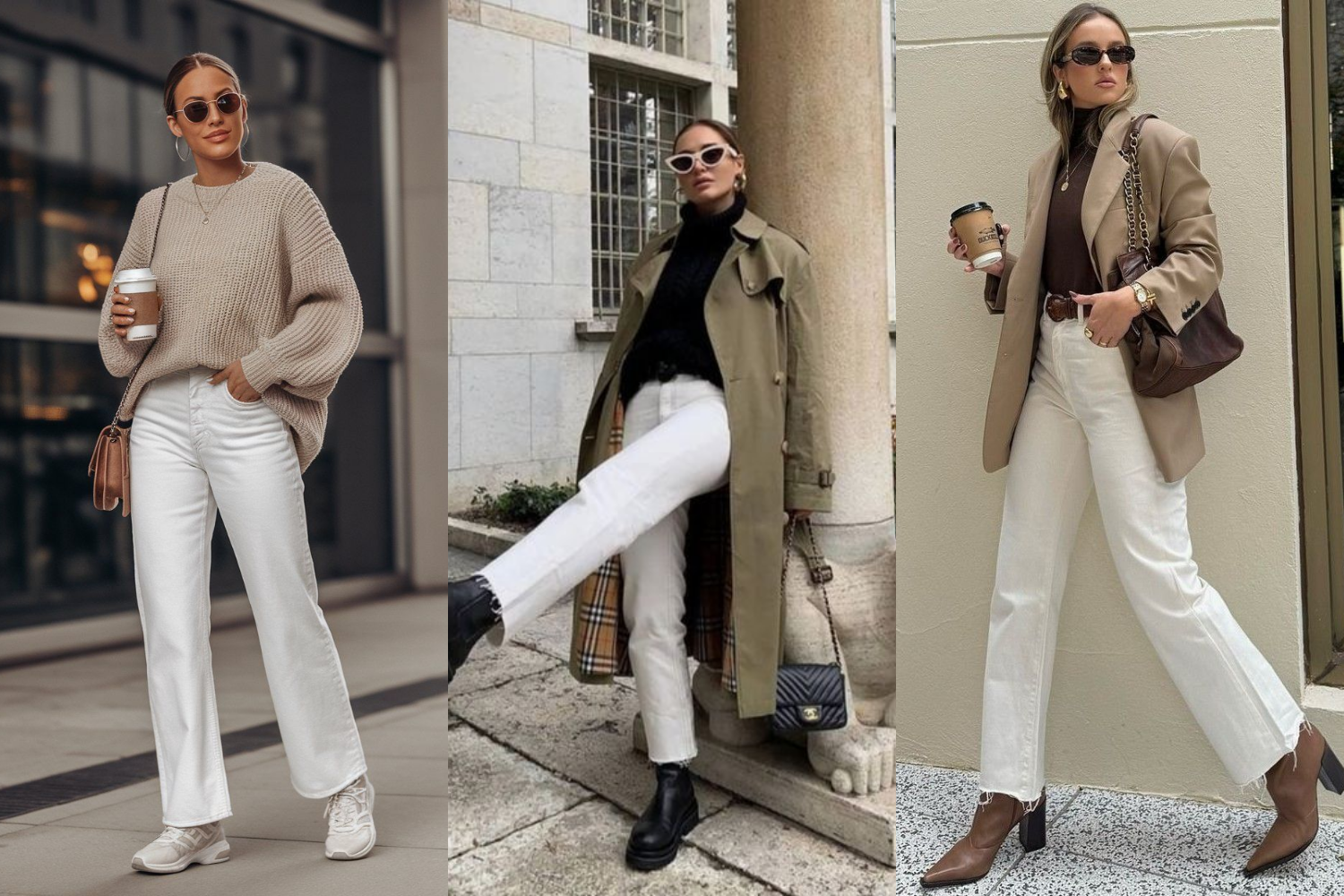Do you have a pair of white jeans sitting in your closet and you don't know what to do with them? Here's how to wear white jeans in winter.
