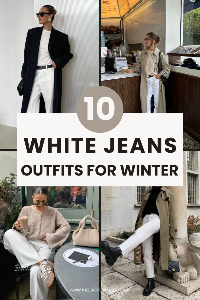 Do you have a pair of white jeans sitting in your closet and you don't know what to do with them? Here's how to wear white jeans in winter.