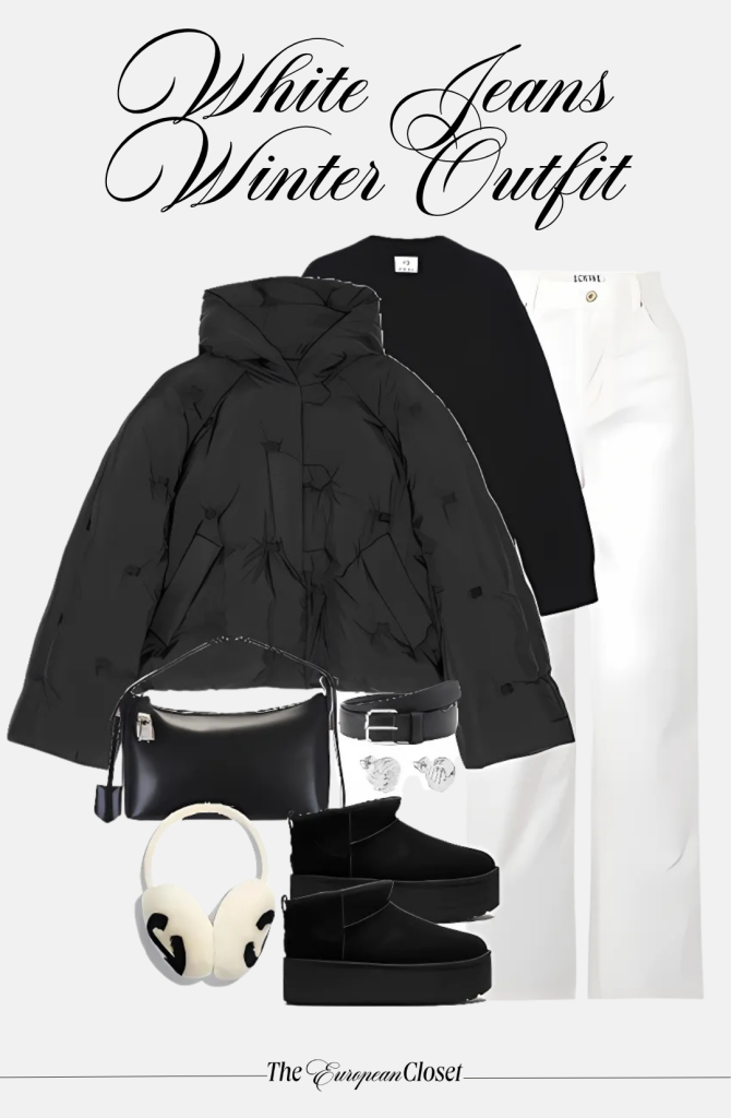 Do you have a pair of white jeans sitting in your closet and you don't know what to do with them? Here's how to wear white jeans in winter.