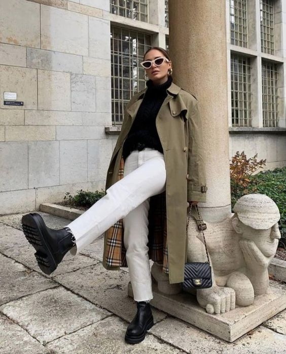 How to Wear White Pants in the Winter