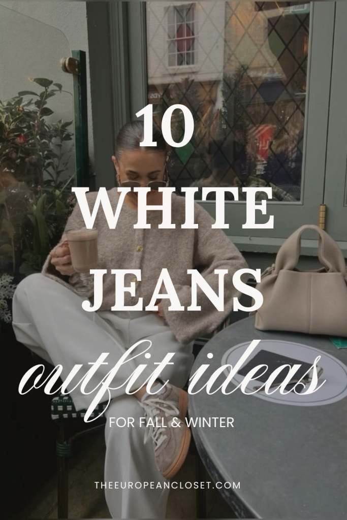 Do you have a pair of white jeans sitting in your closet and you don't know what to do with them? Here's how to wear white jeans in winter.