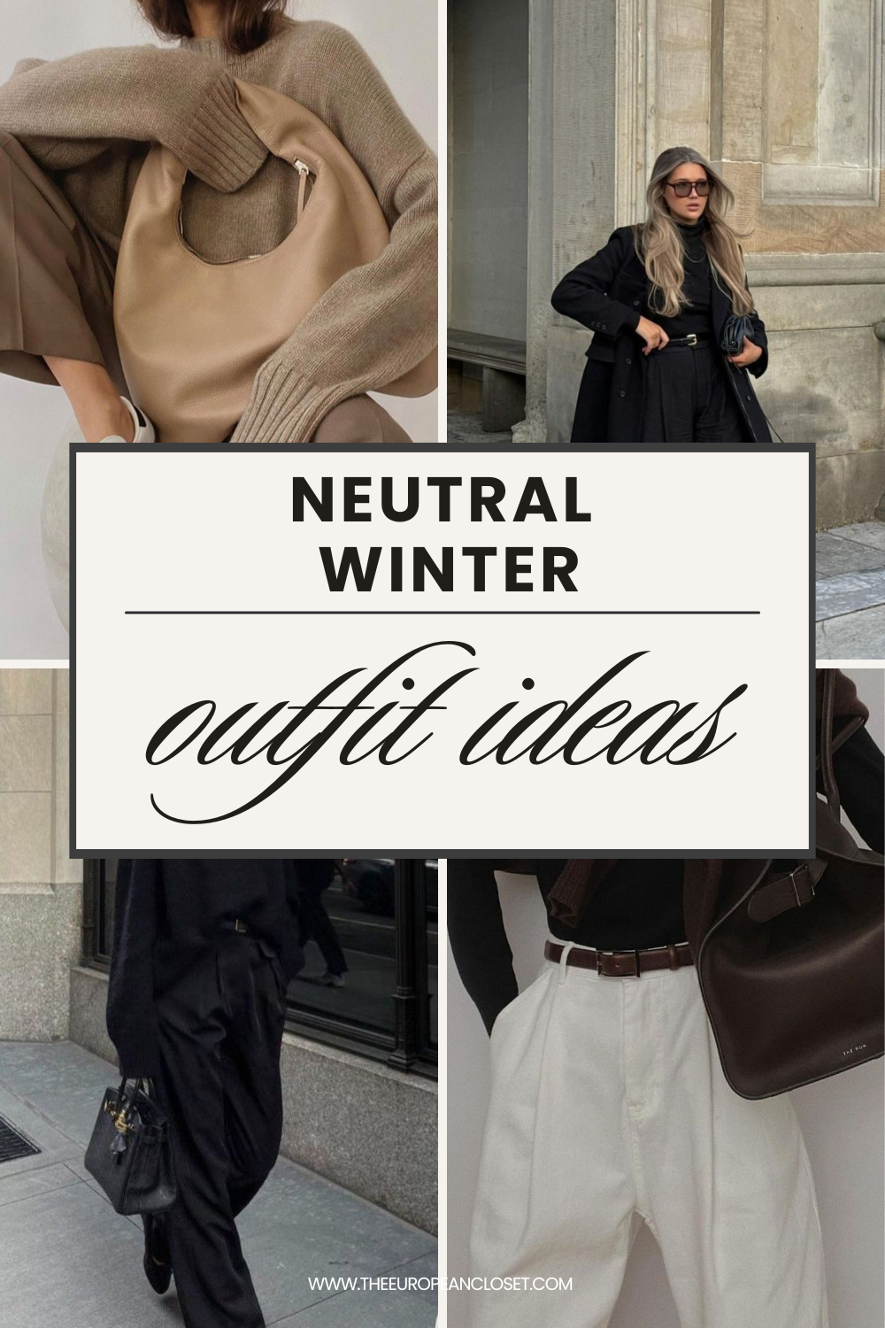 Stay cozy and stylish with these 24 neutral winter outfits. From nude winter outfit ideas to timeless winter outfits, find your perfect look!