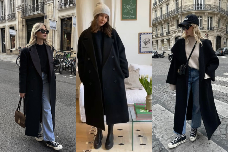 How to Wear a Black Coat: Black Coat Outfit Ideas
