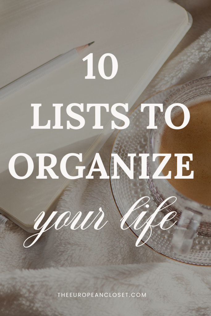 If your brain feels like it’s juggling 57 tabs at once maybe you should take a look at these lists to organize your life and make it easier overall.