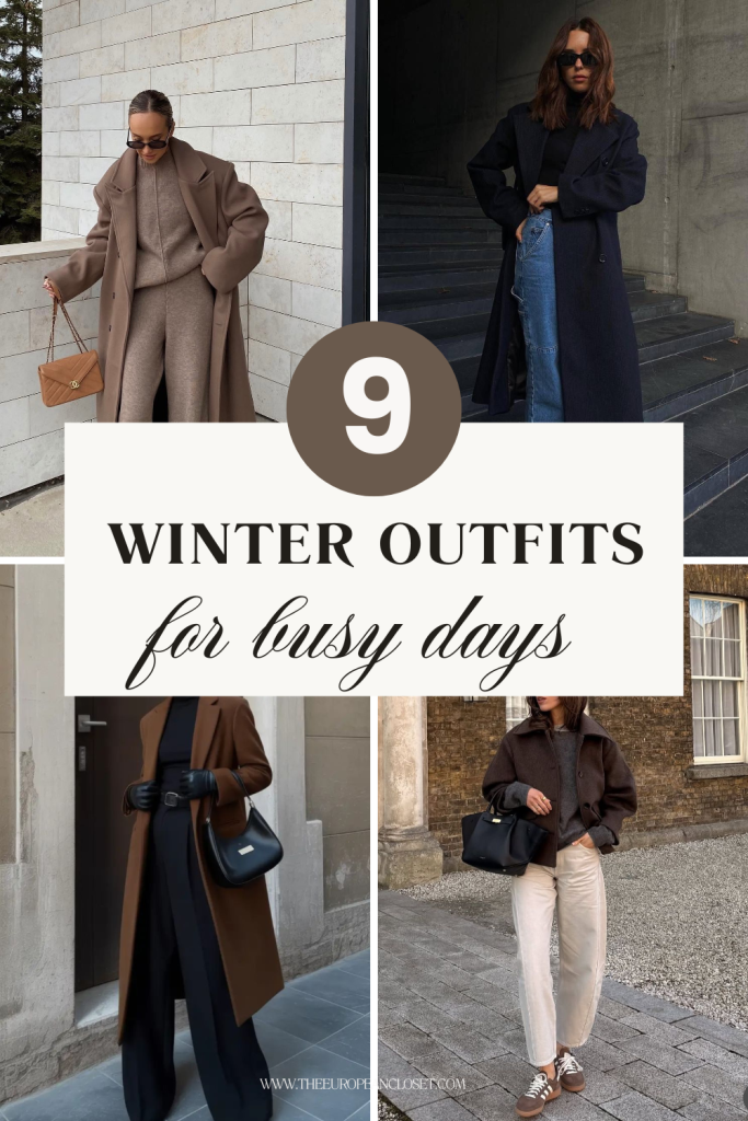 But here’s the truth: looking put-together doesn’t have to take forever. It’s all about being intentional with the items you own, so you can throw together an outfit in ten minutes and walk out the door feeling confident—no overthinking, no chaos. That’s why I put this guide together - to help you choose your winter outfits even when life gets the best out of you. Because everyone wants to look comfortable and chic These 9 winter outfits are all easy, comfortable, and chic, and you can recreate them with basics you already have in your closet.