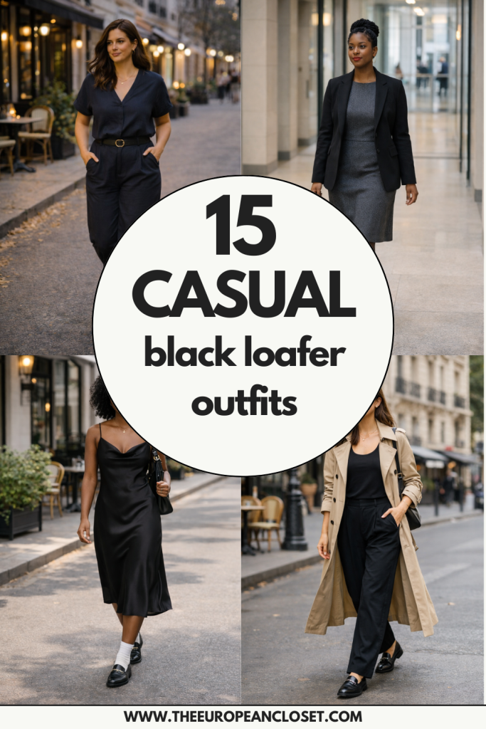 Not sure what to wear with black loafers you have lying around your closet? Here are 15 chic, comfortable ways to wear black loafers.