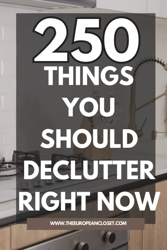 The ultimate spring declutter checklist includes 250 things to declutter by category so you can tackle it room by room without feeling overwhelmed.