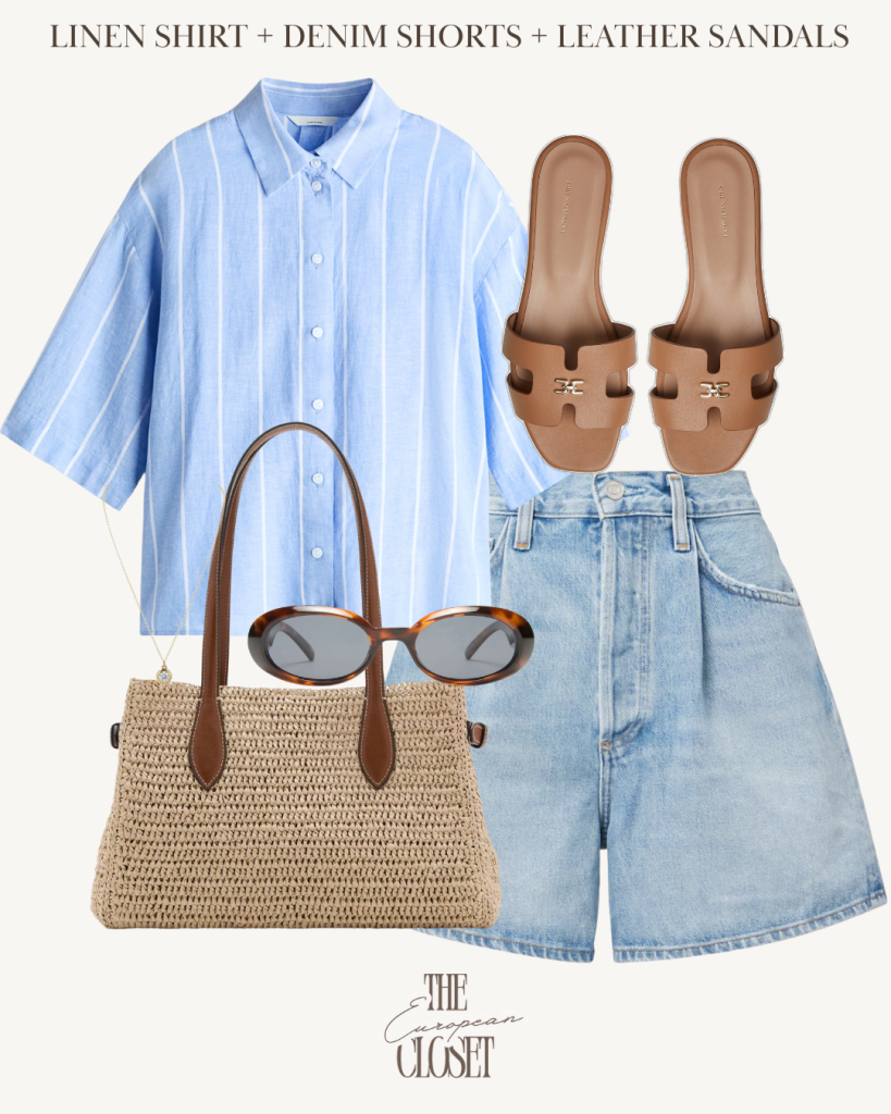 8 summer outfit formulas featuring neutral wardrobe essentials. Chic summer fashion inspiration for women.