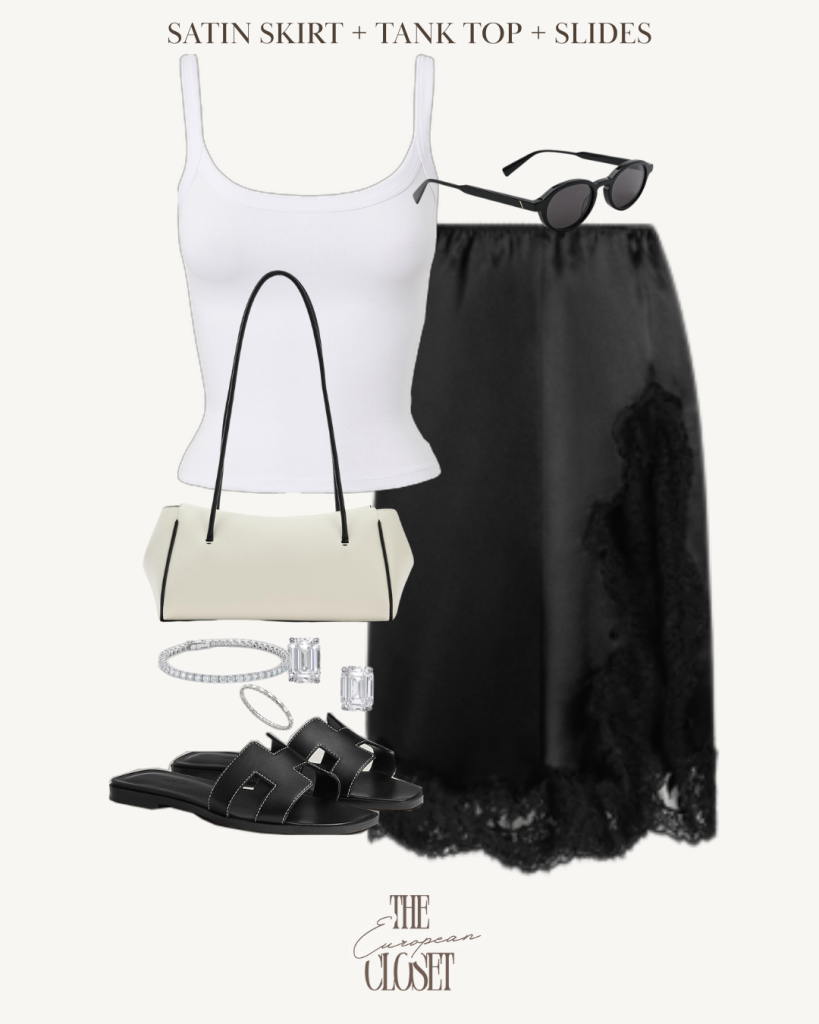 8 summer outfit formulas featuring neutral wardrobe essentials. Chic summer fashion inspiration for women.